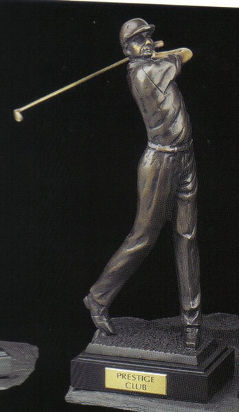 Golfer in Swing Award or Trophy Sculpture Gift in Swing